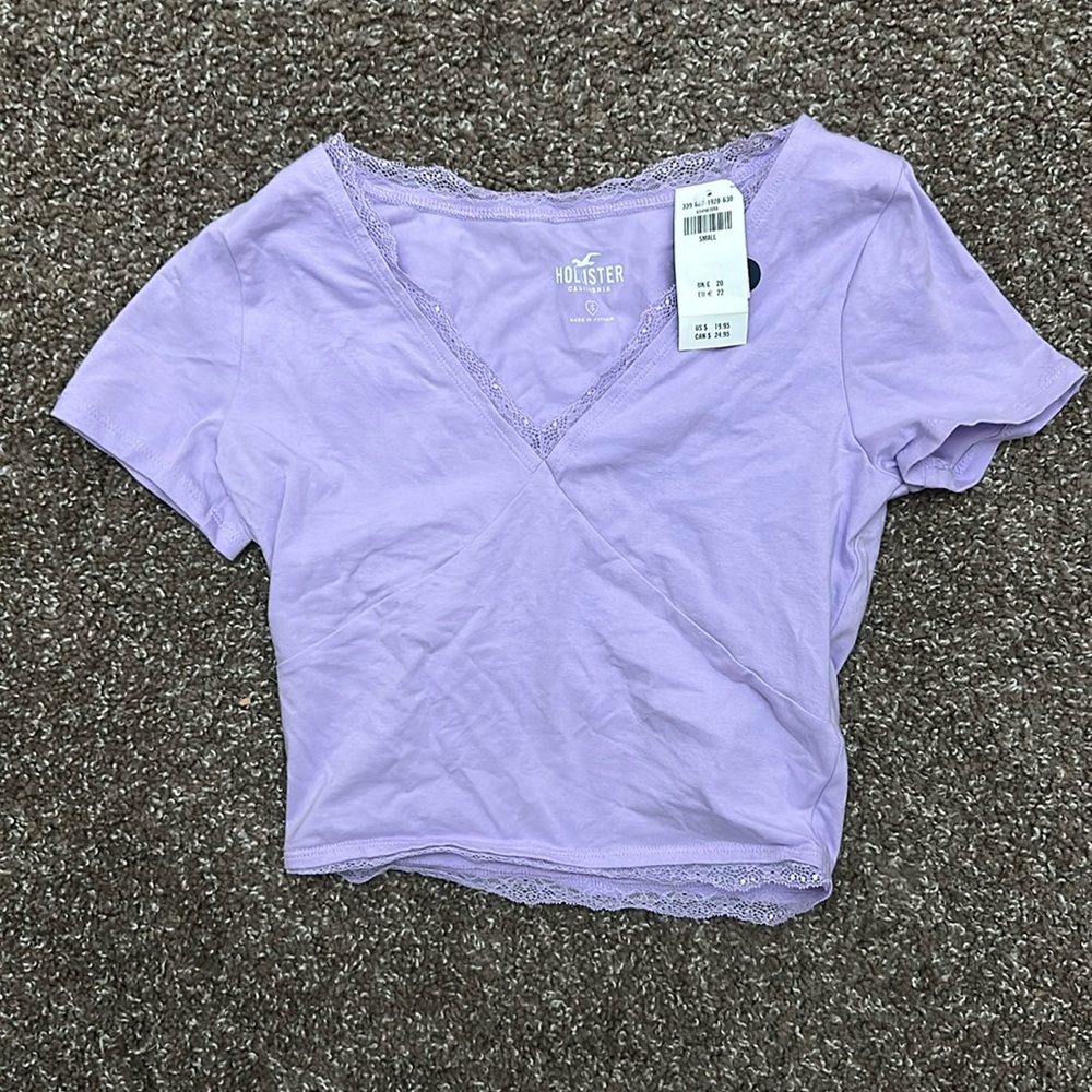 Purple Hollister Crop Top